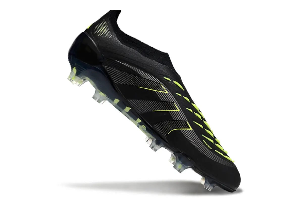 Predator Elite Laceless FG Black/Green